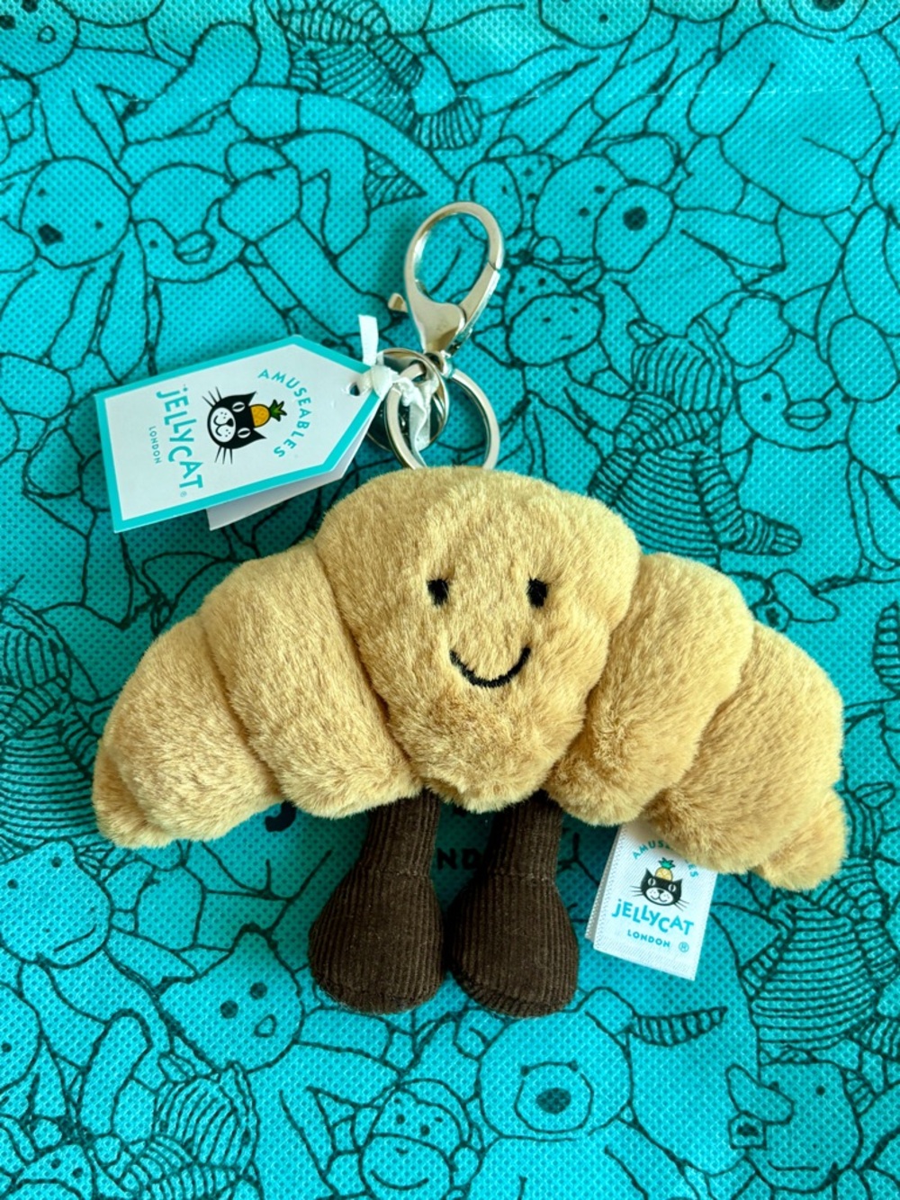NWT Jellycat Croissant Bag Charm